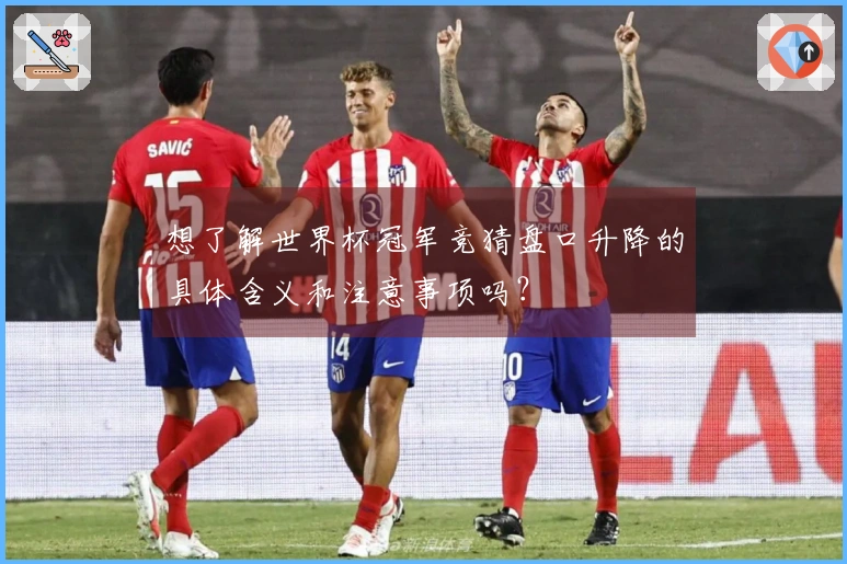 想了解世界杯冠军竞猜盘口升降的具体含义和注意事项吗？